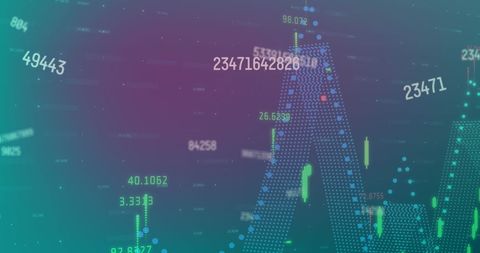 Dynamic Financial Data Visualization with Holographic Numbers - Download Free Stock Images Pikwizard.com