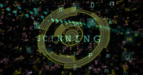 Digital Data Scanning with Neural Network Overlay - Download Free Stock Images Pikwizard.com