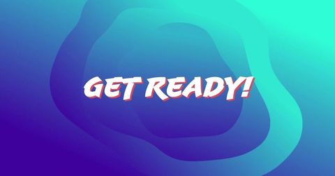 Vibrant digital design with stylized excitement message