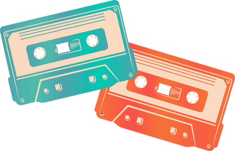 transparent vintage cassette tapes creating retro music vibe - Download Free Stock Videos Pikwizard.com