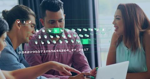 Collaborating professionals with digital overlay in meeting