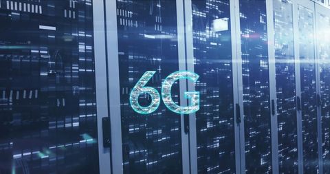 6G Technology Logo in Modern Data Center - Download Free Stock Images Pikwizard.com