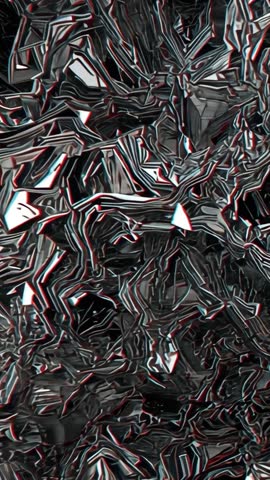 Chromatic Foil Reveal - Futuristic Metallic Fold Animation with Red and Cyan Fringe Vertical 9:16