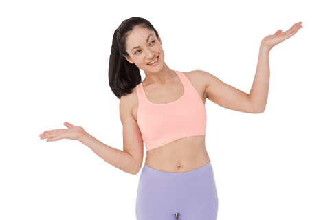 Joyful Fit Woman in Athleisure Balancing with Open Hands Transparent - Download Free Stock Videos Pikwizard.com