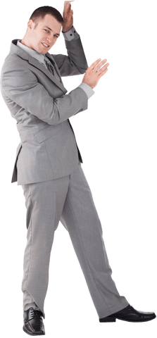 transparent male businessman applauding in gray suit - Download Free Stock Videos Pikwizard.com