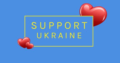 Support Ukraine Campaign with Heart Symbols - Download Free Stock Images Pikwizard.com