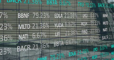 Financial Data Display on Digital Grid Illustrating Market Trends - Download Free Stock Images Pikwizard.com
