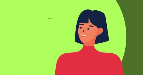 Illustration of woman on vibrant background for women’s equality