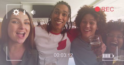 Diverse Friends Enjoying a Casual Celebration Together