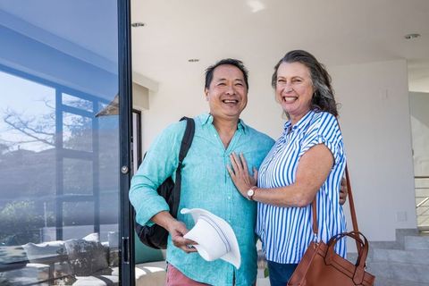 Senior Couple Embracing New Adventure Together at Home Entry