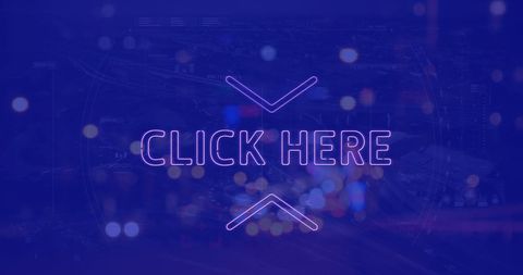 Neon 'Click Here' Banner Against Night City Vibe - Download Free Stock Images Pikwizard.com