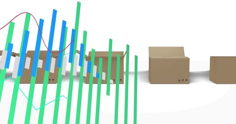 Data Visualization Overlapping Cardboard Boxes in Shipping - Download Free Stock Images Pikwizard.com