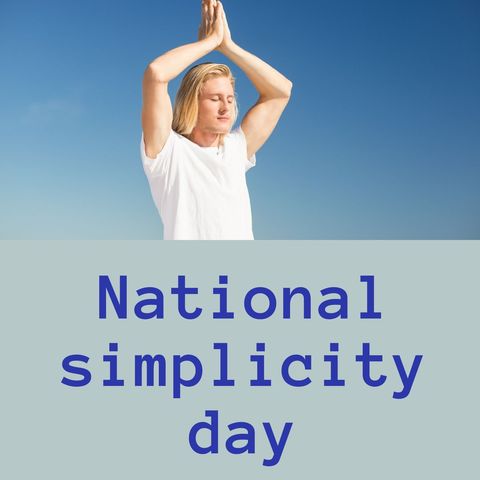 man practicing yoga seated namaste outdoor for national simplicity day - Download Free Stock Templates Pikwizard.com