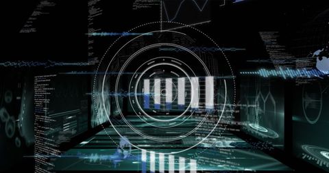 abstract digital data interface with futuristic scope - Download Free Stock Images Pikwizard.com