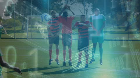 Innovative Animation Overlay Displaying Athletic Data and Soccer Gameplay