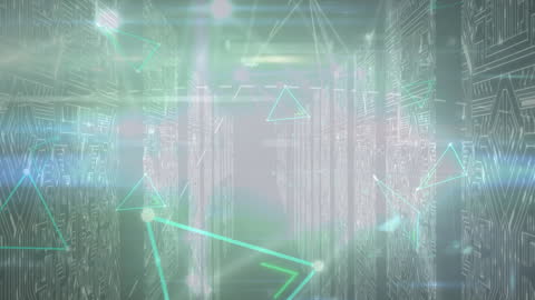 Futuristic Digital Circuit Board with Glowing Connections