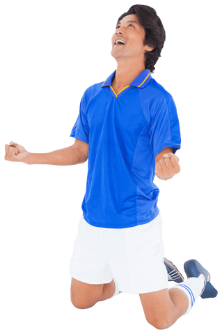 ecstatic football player celebrating victory with transparent emotion - Download Free Stock Videos Pikwizard.com