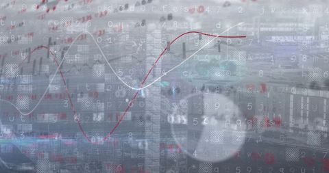 Futuristic human eye merging with digital analytics overlay, holographic data HUD control