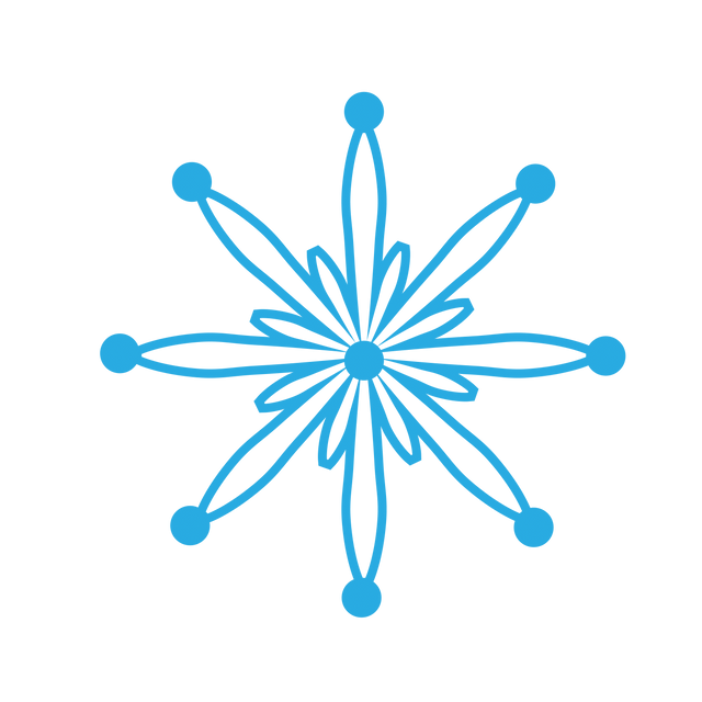 Delicate Transparent Blue Snowflake Symbol on Black Background - Download Free Stock Videos Pikwizard.com