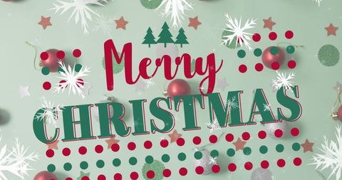 merry christmas greeting with decorative festive background - Download Free Stock Images Pikwizard.com