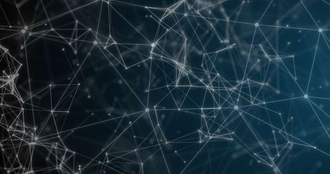 Abstract Digital Network with Interconnected Nodes on Dark Background - Download Free Stock Images Pikwizard.com