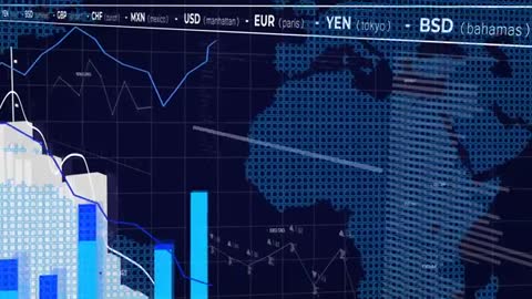 Global Currency Exchange Analysis with World Map and Financial Graphs