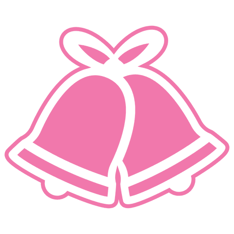 Digital Pink Wedding Bells Illustration on Transparent Background - Download Free Stock Videos Pikwizard.com