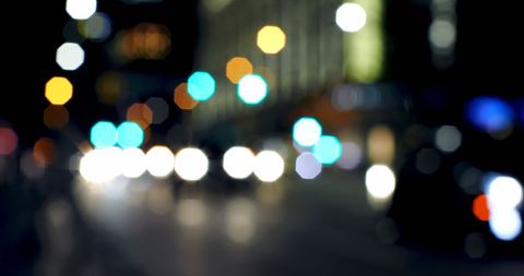 Colorful Urban Bokeh Lighting of City Street at Night - Download Free Stock Images Pikwizard.com