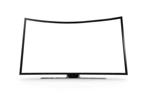 curved frameless television screen on transparent background - Download Free Stock Videos Pikwizard.com