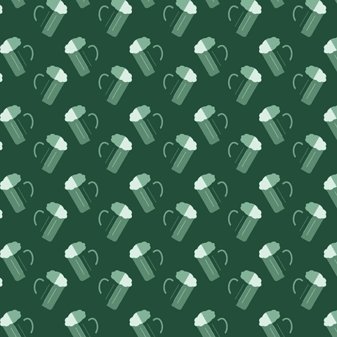 Transparent Beer Mugs Pattern on Green Background - Download Free Stock Videos Pikwizard.com