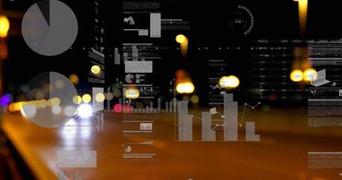 Data Analytics Overlays on Urban Cityscape - Download Free Stock Images Pikwizard.com