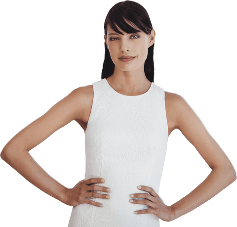 Confident Young Woman Standing with Transparent Background