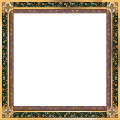 Ornate Gold-Edged Frame with Green Vines on Transparent Background - Download Free Stock Videos Pikwizard.com