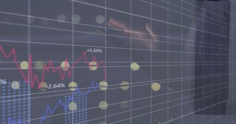 Hand Interacting with Digital Financial Graph Interactive Analysis - Download Free Stock Images Pikwizard.com