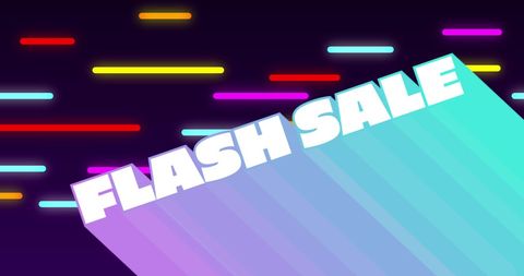 Exciting flash sale banner with bold colors and retro style