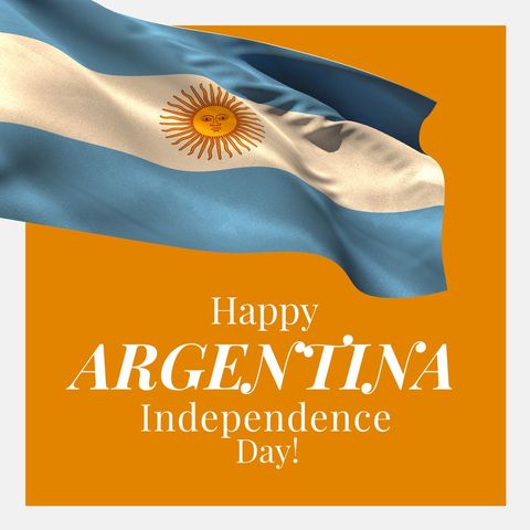 Argentinian Independence Day Celebration with National Flag - Download Free Stock Templates Pikwizard.com