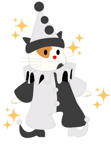 whimsical cat jester with pom-pom hat on transparent background - Download Free Stock Videos Pikwizard.com