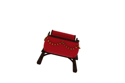 Digital Illustration of Santa Claus Red Sleigh Transparent Background