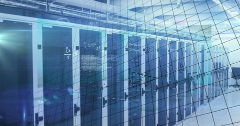 Digital Data Integration in Server Room with Futuristic Overlay - Download Free Stock Images Pikwizard.com