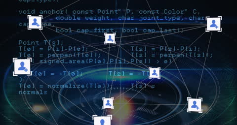 Global Digital Networking and Data Analysis Animation