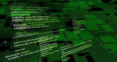 Futuristic Digital Data Processing on Circuit Board Background - Download Free Stock Images Pikwizard.com