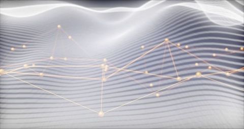 Futuristic Data Network Visualization with Dynamic Lines