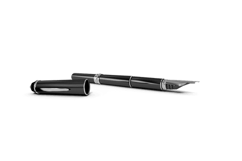 black fountain pen illustration on transparent background - Download Free Stock Videos Pikwizard.com