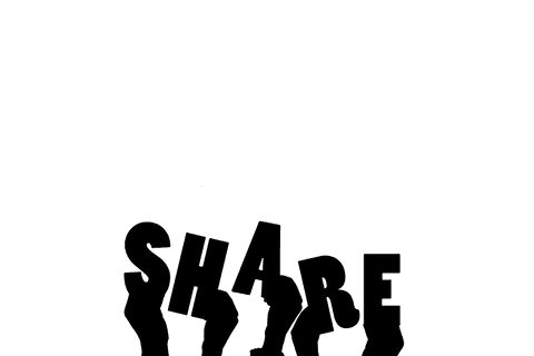 Transparent Silhouette of Hands Holding Share Text - Download Free Stock Videos Pikwizard.com