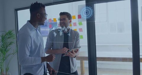 Collaborative Team Meeting with Digital Tech and Glass Notes