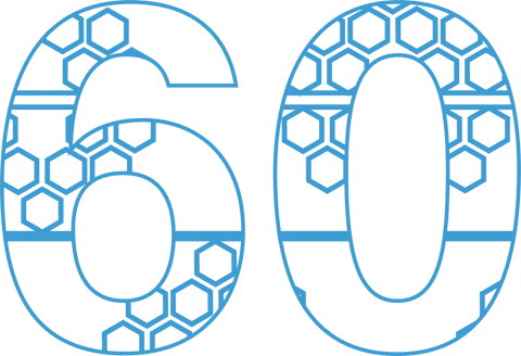 Blue 60 Number with Pattern on Transparent Background for Celebrations - Download Free Stock Videos Pikwizard.com