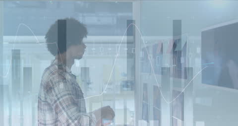 Financial Data Analysis Overlay on Business Concept