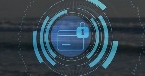 Cybersecurity protection interface over ocean waves