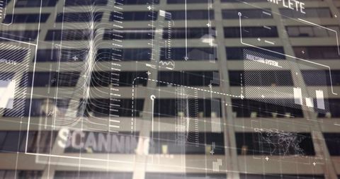 Futuristic Financial Data Overlaid on Modern Office Building - Download Free Stock Images Pikwizard.com