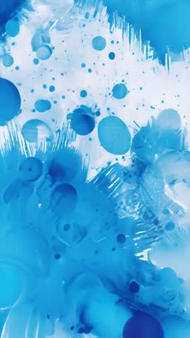 Dynamic Abstract Blue Art with Fluid Shapes